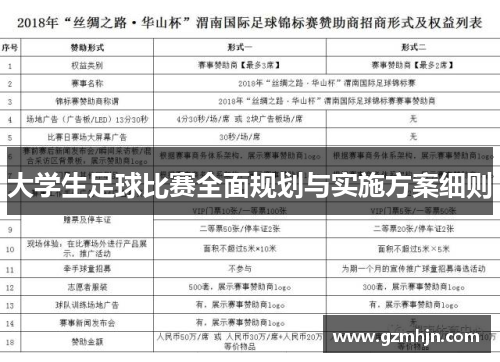 大学生足球比赛全面规划与实施方案细则